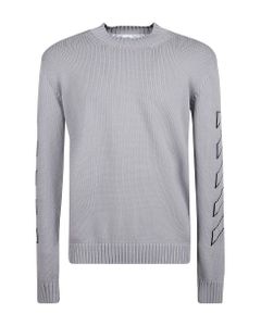 Diag Outline Knit Crewneck Sweater