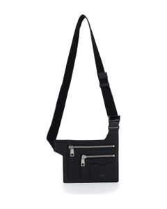 Angular Multi-zip Leather Belt Bag