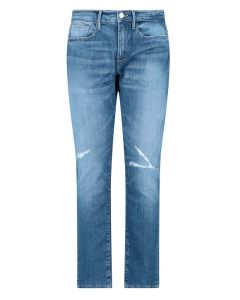 Frame Straight-Fit Cropped Jeans