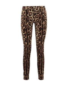 Printed Stretch Cotton Trousers