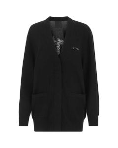 Givenchy Logo Embroidered Knit Cardigan