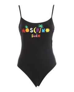 Logo print one-piece swimsuit