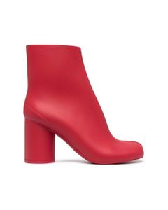 Maison Margiela Woman's Tabi Red Rubber Ankle Boots