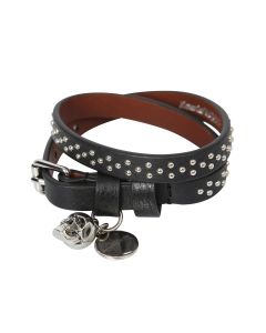 Alexander McQueen Stud Embellished Skull Charm Bracelet