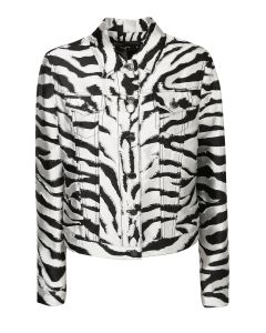 Tom Ford Zebra Pattern Buttoned Denim Jacket