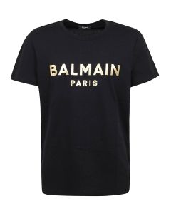 Balmain Logo Print Crewneck T-Shirt