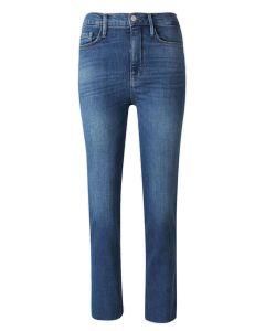 Frame High-Rise Straight-Fit Cropped Jeans