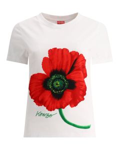 Kenzo Floral Printed Crewneck T-Shirt
