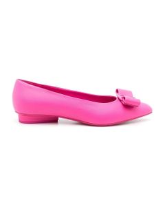 Bright Pink Lambskin Ballerina Shoes