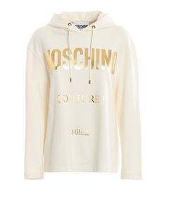Gold-tone Moschino Couture ! print hoodie