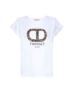 TWINSET Logo Printed Crewneck T-Shirt
