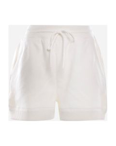 Cashmere Shorts With Logo Print