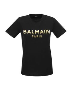 T-shirt With Gold Print