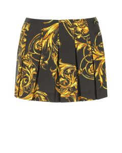 Versace Jeans Couture Baroque Printed Pleated Shorts