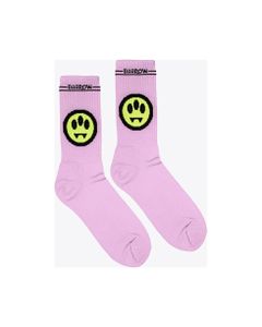 Socks Unisex Pink cotton socks with smile and logo