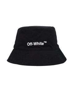 Off-White Helvetica Logo Printed Narrow Brim Bucket Hat