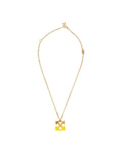 Off White Woman's Arrow Bloob Gold Metal Necklace