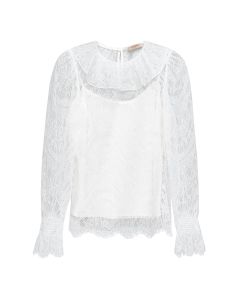 TWINSET Lace Detailed Long-Sleeved Blouse