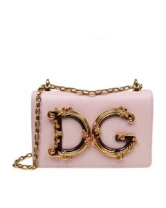Dg Girls Shoulder Bag In Nappa Color Pink