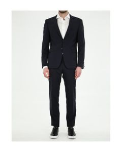 Blue Stretch Wool Suit
