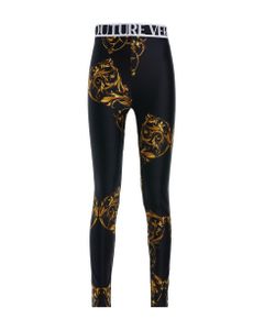 Versace Jeans Couture Print Leggings With Logo Elastic Waist
