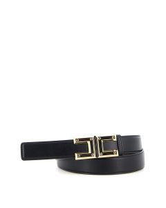 Gold-tone logo buckle belt