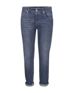 Five-pocket Traditional Fit Trousers In Lightweight Denim