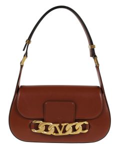 Valentino VLogo Plaque Chain-Link Shoulder Bag