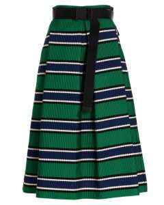 P.A.R.O.S.H. Striped Midi Skirt