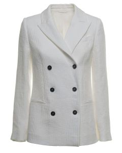 Brunello Cucinelli Double Breasted Long-Sleeved Blazer