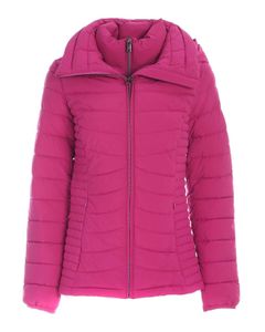 Waisted down jacket in wisteria color