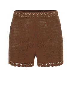 Valentino High Waist Fine Knit Shorts