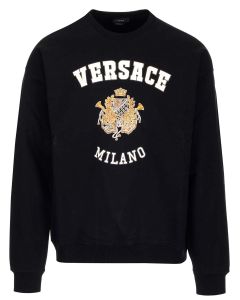 Versace Logo Printed Crewneck Sweatshirt