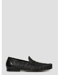 Officine Creative Woven Round Toe Loafers