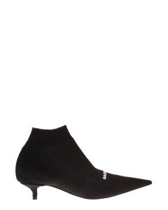 Balenciaga Pointed-Toe Knit Boots