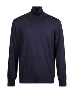 Plain Turtleneck Ribbed Sweater
