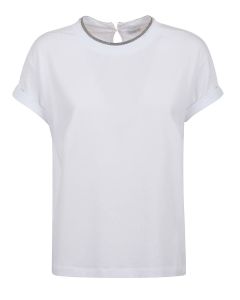 Brunello Cucinelli Chain-Trim Crewneck T-Shirt