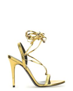 Tom Ford Metallic-Finish Ankle Strap Sandals