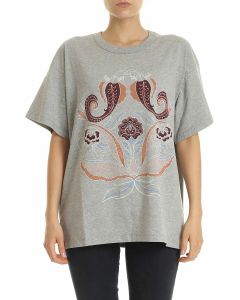 Drizzle printed oversized T-shirt in grey