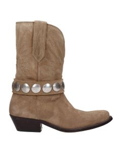 Wish Star Texan Ankle Boots In Leather Color Suede
