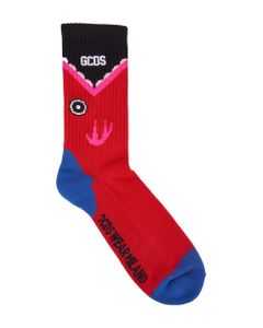 Red Shark Inlay Socks