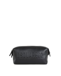 Dsquared2 Logo Embossed Zipped Toiletry Bag