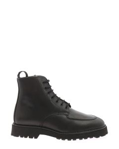 Kenzo Lace-Up Round Toe Ankle Boots