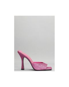 Anais Sandals In Rose-pink Glitter