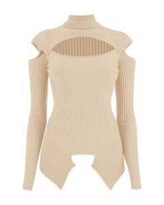 Turtleneck Sweater With Cut-out Details