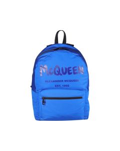 Alexander McQueen Logo Printed Zipped Backpack