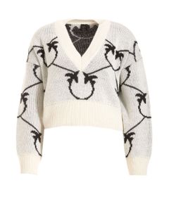 Pinko All-Over Logo Cropped Sweater