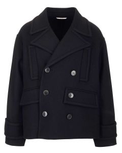 Valentino Double-Breasted Tailored Peacoat