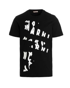 Marni Scanned Logo Printed Jersey T-Shirt