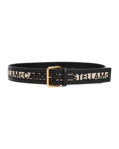 Stella McCartney Logo Embroidered Two-Toned Buckle Belt